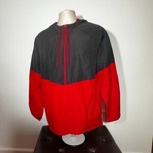 Men's Athletic Works Black and Red Jacket - Size Large (42-44)
